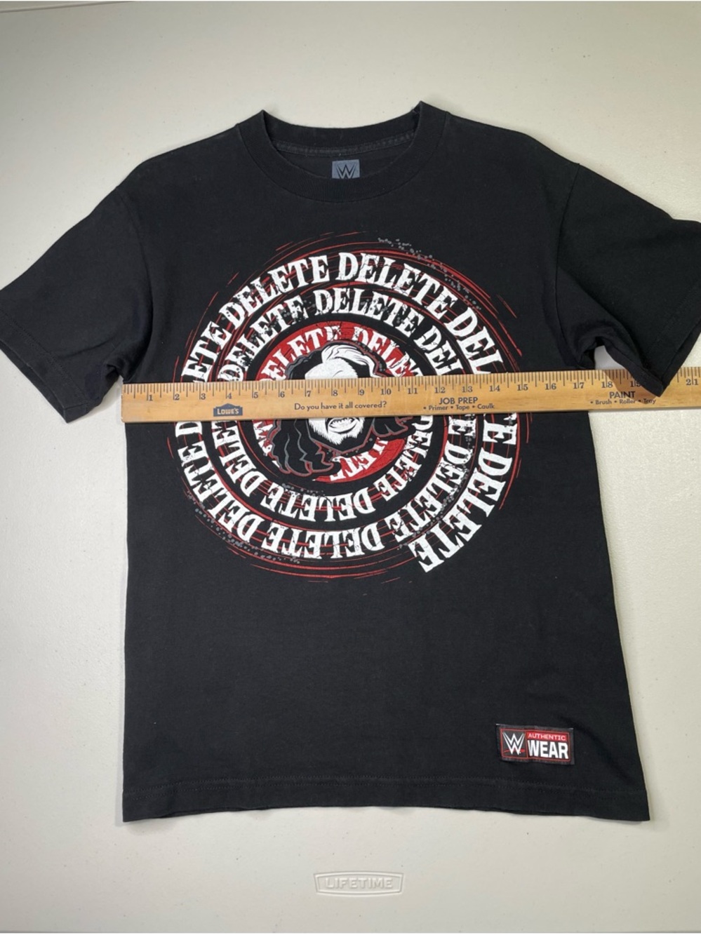 WWE Men’s Small Black Matt Hardy 'DELETE' Spiral Graphic Tee GUC - Picture 3 of 5